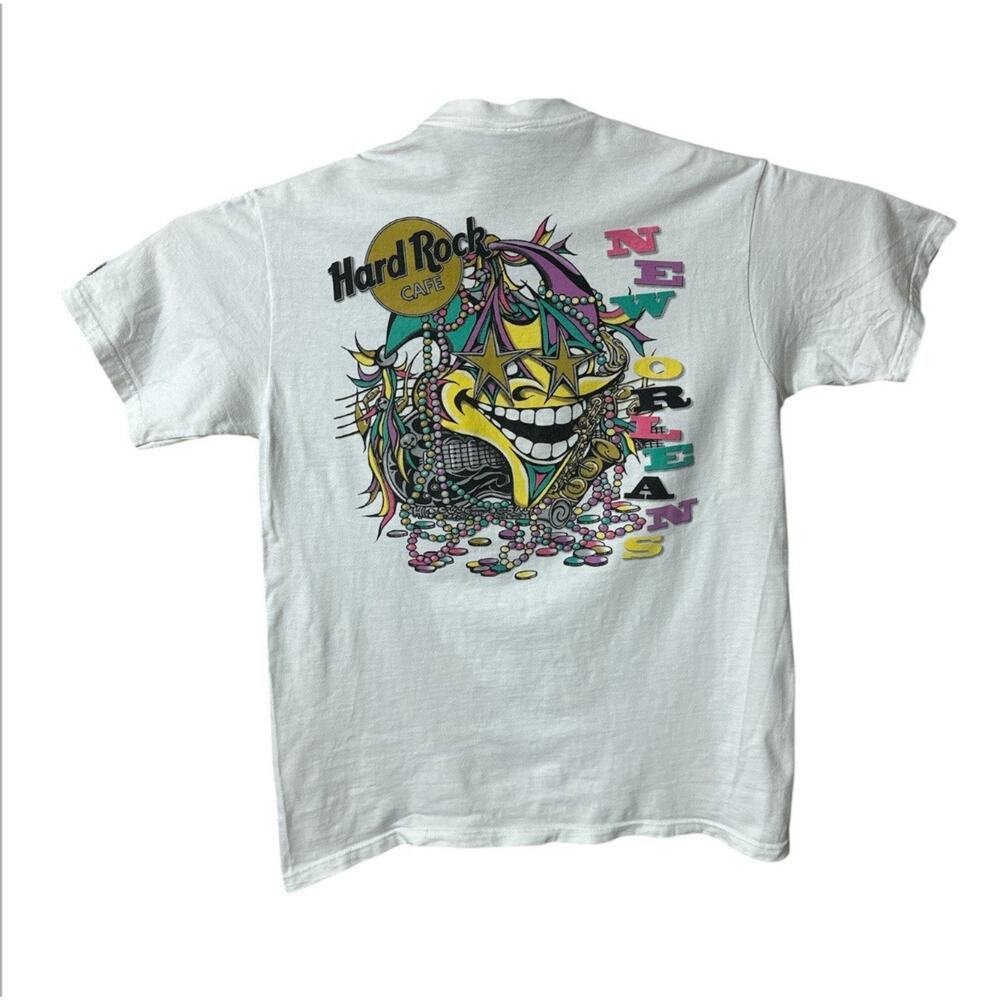 Hard Rock Cafe vintage 90s New Orleans Tee T Shirt Mens Large White